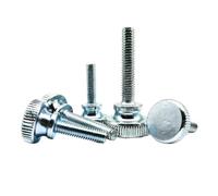 1/2/5 piezas M3 M4 M5 M6 M8 M10 Tornillo de mariposa de ajuste manual con cabeza moleteada de paso alto for muro cortina de vidrio de dos pisos(6mm)