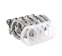 1/2/5 Uds 1,5 "2" 2,5 "3" Tri abrazadera 50,5/64/77, virola de 5/91mm OD SS304 Acero inoxidable Tri trébol accesorio sanitario for elaboración de cerveza casera(5 piece,1.5Inch x K50.5)