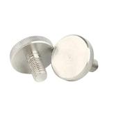 1/2/5 Uds 304 Acero Inoxidable GB835 M3 M4 M5 M6 M8 Moleteado Plano Cabeza Redonda Grande Apretar A Mano Cortina Pared Vidrio Pulgar Tornillo De Ajuste(2pcs M8x16mm)