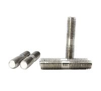 1/2/5 Uds longitud 20mm-160mm M3 M4 304 perno roscado de doble extremo de acero inoxidable completamente roscado varilla roscada(130mm(1pc),M4)