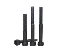 1/2/5 Uds M3 M4 M5 M6 M8 M10 M12 grado negro 12,9 acero alargado largo Allen hexagonal tornillo de cabeza medio hilo