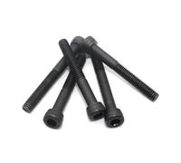1/2/5 Uds M3 M4 M5 M6 M8 M10 M12 grado negro 12,9 acero alargado largo hexagonal tapa zócalo hexagonal cabeza tornillo medio hilo(60mm,M4 x 5pcs)