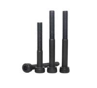 1/2/5 Uds M3 M4 M5 M6 M8 M10 M12 negro 12,9 acero alargado largo Allen hexagonal tornillo de cabeza hexagonal medio hilo(30mm,M3 x 5pcs)