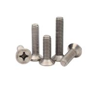 1/2/5 unids/lote titanio puro TA2 M1.6 M2 M2.5 M3 M3.5 M4 M5 M6 M8 M10 tornillo de cabeza avellanada plana cruzada(45mm,2pcs M6)