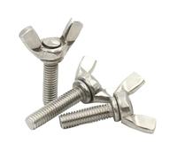 1/2/ 5pcs A2-70 304 Acero inoxidable M3 M4 M5 M6 M8 M10 M12 Tornillo de ala Perno de mariposa Tornillos de pulgar(55mm,M10 (1pc))