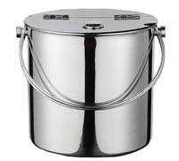 1.2-6.7 L Creative Stainless Steel Ice Bucket for Ice Cubes, Simple Modern Light Duty Drink Chiller with Handle & Ice Scooper(4.8L)