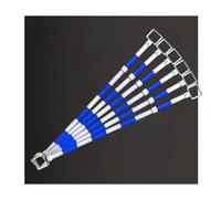 1 2 6 8 10 12 16 20 paquetes de barras de cono tráfico retráctiles reflectantes, longitud de 4 a 6,6 pies, barras cono seguridad expandibles, barricada liviana(Blue and White,6pcs)