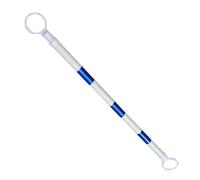 1 2 6 8 10 12 16 20 piezas Barra de cono retráctil de 5 a 10 pies, conectores de barra de cono de tráfico expandibles, poste de barrera de seguridad de PVC(Blue and White,1pc)