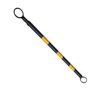 1 2 6 8 10 12 16 20 piezas Barra de cono retráctil de 5 a 10 pies, conectores de barra de cono de tráfico expandibles, poste de barrera de seguridad de PVC(Yellow and Black,1pc)