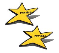 1/2/8/20 broches de estrella esmaltada, broches inspiradores, regalos de graduación para mochila, bolsa, ropa, accesorios de joyería de moda, M, Metal, No es una piedra preciosa