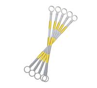 1 2 8 20 Piezas Poste de Demarcación Telescópico Extensible en un Extremo Longitud 4-6.6', Barra de Cono de Tráfico de PVC Flexible, Poste de Barrera Seguridad(Yellow and White,5pcs)