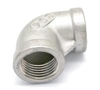 1/2" BSP Female Thread 304 Stainless Steel 90 Degree Elbow Pipe Fitting Connector water oil air