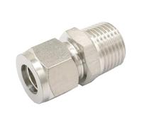 1/2" BSPT Male -Fit Tube O/D 1/2" 304 Stainless Steel Sleeve Ferrule Pneumatic Connector Adapter
