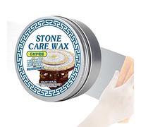 1/2 cera de pulido de 200 g, cera para el mantenimiento de la piedra, restauración de piedra, embellecimiento de piedra, muebles de cera de abejas, mezcla de cera sin silicona, cera brillante para