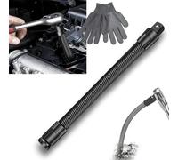 1/2 Flexible Shaft Extension Extender Torque Socket, Ratchet Spanners Electric Wrench Connecting Rod, 360° Flex Reach Extensions Bar for Outlets, Car Repair, Portable Hand Drive Tool (10in-A)