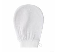 1/2 guantes de baño marroquíes Hammam para exfoliar y desintoxicar la piel, diseñados para eliminar la piel muerta y apoyar la absorción de humectantes (1 unidad, blanco)