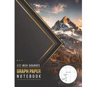 1/2 Inch Squares Graph Paper Notebook: Large 8.5 x 11 Inch Graph Paper Notebook. 110 Pages for Math, Engineering, Drawing, Design, School and Work