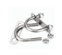 1/2 juego de pernos M10 en forma de U con placa y tuercas, abrazadera redonda de acero inoxidable 304 tipo U, soporte de tubo, hebilla fija, placa de 2mm y 3mm(M10x76x110 2sets)
