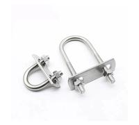 1-2 juegos de abrazadera de tubo extendida en forma de U de acero inoxidable 304 con deflector/perno en forma de U/aro de caballo M6M8M10(2set M6x42x62)