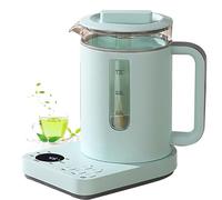1.2 l hervidor eléctrico, 1000 W de bote de salud multifuncional, preservación de calor de 12 horas, 304 placa de calentamiento de acero inoxidable con filtro de té green