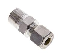 1/2'' NPT Macho x 10S Racor de compresión recto de acero inoxidable 630 Bar DIN 2353