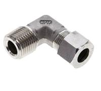 1/2'' NPT Macho x 12L Acero inoxidable Codo de 90 grados Anillo de corte 315 Barra DIN 2353