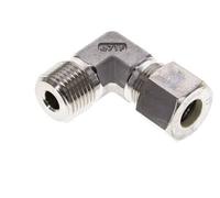 1/2'' NPT Macho x 12S Codo de compresión de 90 grados de acero inoxidable 630 Bar DIN 2353