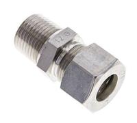 1/2'' NPT Macho x 15L Racor de compresión recto de acero inoxidable 315 Bar DIN 2353