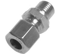 1/2'' NPT Macho x 16S Racor de compresión recto de acero inoxidable 400 Bar DIN 2353