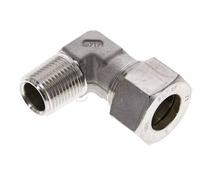 1/2'' NPT Macho x 18L Acero inoxidable Codo de Compresión 315 Bar DIN 2353