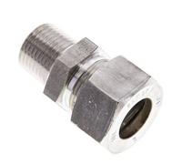 1/2'' NPT Macho x 18L Racor de compresión recto de acero inoxidable 315 Bar DIN 2353