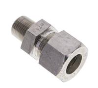 1/2'' NPT Macho x 20S Racor de compresión recto de acero inoxidable 400 Bar DIN 2353