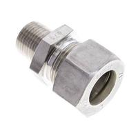 1/2'' NPT Macho x 22L Racor de compresión recto de acero inoxidable 160 Bar DIN 2353