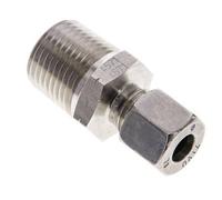 1/2'' NPT Macho x 8L Anillo de corte recto de acero inoxidable 315 Barra DIN 2353