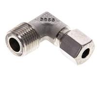 1/2'' NPT Macho x 8S Acero inoxidable Codo de 90 grados Anillo de corte 630 Barra DIN 2353