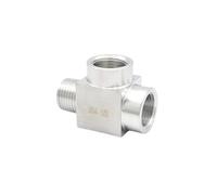 1/2" NPT Male-Female-Female Tee 3 Ways 304 Stainless Steel Pipe Fitting Connector Splitter Block