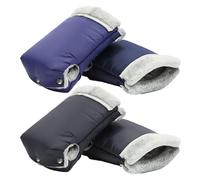 1/2 Par Saco De Mano Para Cochecito, Calentador De Manos Para Cochecito De Invierno Antideslizante, Manoplas De Cochecito Ajustables Para Cochecitos, Guantes Para Cochecito Impermeables