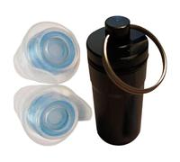 1/2 pares de tapones para los oídos de silicona, protectores para los oídos, reutilizables, con contenedor, transparentes para la reducción de ruido, tapones para los oídos para músicos, rave