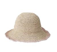 1/2 pieza Sombrero for el sol plegable de crochet for playa, viajes y vacaciones paja hecho a mano Para Mujer(Pink)