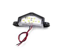 1/2 Piezas 12 V 24 6 LED Matrícula Coche Camión Luz Trasera Lámpara Impermeable RV Caravana Remolque Furgoneta Barco Tractor Luz Placa(1PC Black)