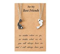1/2 piezas de collar para pareja, relación, pez taichi a juego, para mujeres, adolescentes, mejores amigos, familia, joyería para mujeres, hombres, niñas, niños y adolescentes