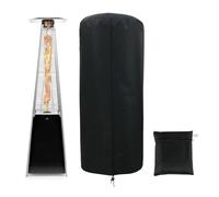 1/2 piezas de cubierta para calentador de patio, jardín, porche Oxford, impermeable, resistente al viento, a prueba de polvo, protección para muebles de exterior (420D negro, 2 piezas de 50 x 50 x 120