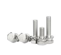 1/2 piezas de tornillos cabeza hexagonal externa SEM acero inoxidable 304 M8 M10 M12 con arandela plana, resorte y junta elástica partida for ensamblar pernos (50 mm, M12-1 pieza)(40mm,M12-1pcs)