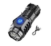 1/2 piezas Linterna LED, linternas de superbrillantes recargables | Linterna LED Alta Potencia para Acampar, Cazar, Pescar y Emergencia, Linterna de bolsillo para acampar brillante LED recargable