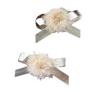 1/2 pompones y lazo, horquilla Harajuku Bowknot Pompones para el pelo para Navidad Bangs Hair Horquillas para cola de caballo para adolescentes