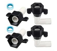 1/2 pulgada 14 para Npt X 1/2 X bomba de codo de púas recto adaptador giratorio agua para juego de RV y accesorios de nailon y resistente al calor (B)