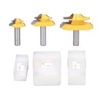 1/2 pulgada de enrutador de vástago 45 grados Glue Junk Mitre Mitre Kit de fresa de carpintería para varios proyectos de carpintería de carpintería