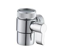 1/2 Pulgada Válvula Desviadora de Ducha Plata, de Cobre | Mando para Desviar Agua, Montaje para Cabezal Manual, Recambio para Grifo y Baño, Acabado Plateado