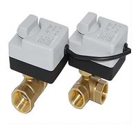 1/2 quot; a 2 quot; Actuador eléctrico con Control Manual, válvula de bola eléctrica de latón de 2 vías y 3 vías for agua/aceite/aire, reemplazo de válvula solenoide, 1 Uds.(AC220V-2 WAY,DN15)