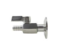 1/2" Tri Clamp Sampling Ball Valve Adapter To Hose Barb 8mm SS304 Stainless steel Tank outlet
